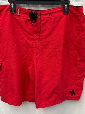Hurley Red Board Shorts Mens Size 38 Surf Swim Beach Shorts